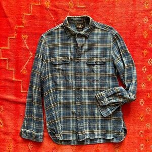 RRL Double R L Plaid Work shirt Size Large
